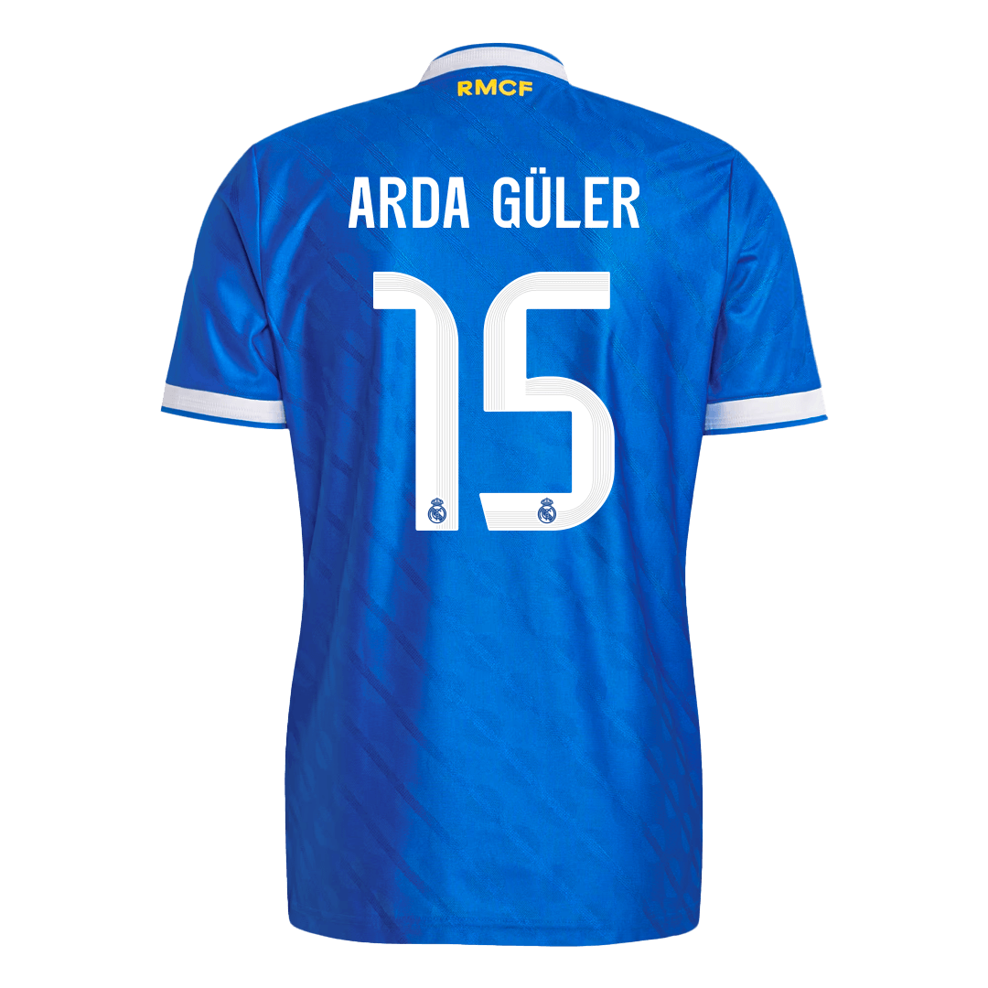 ARDA GÜLER #15 Real Madrid Third Maillot 2025/26 Bleu Joueur