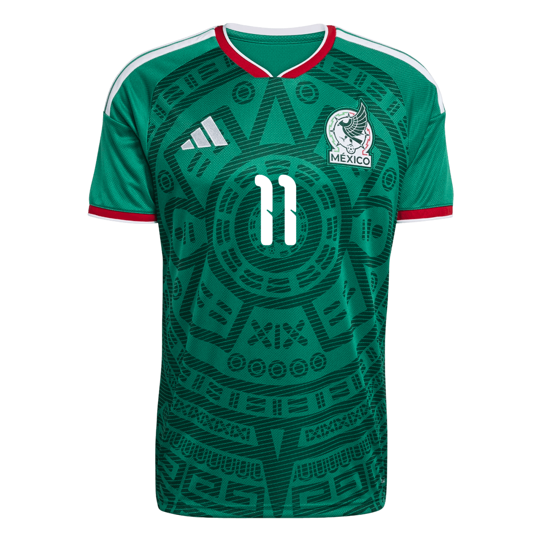 S.GIMENEZ #11 Mexique Domicile Maillot - Coupe du Monde 2026 Vert