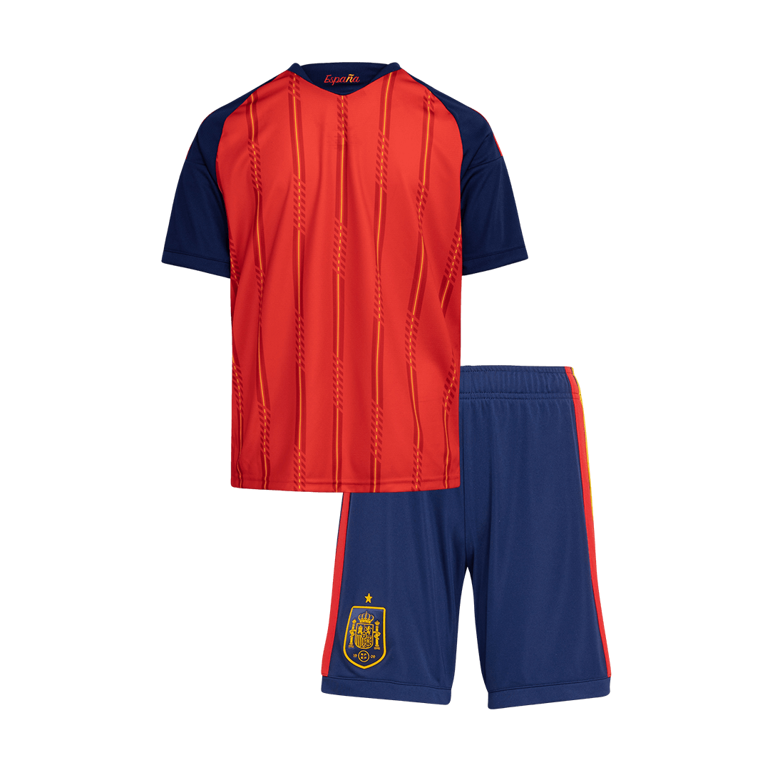 Espagne Domicile Maillot Kit Coupe du Monde 2026 Junior Rouge