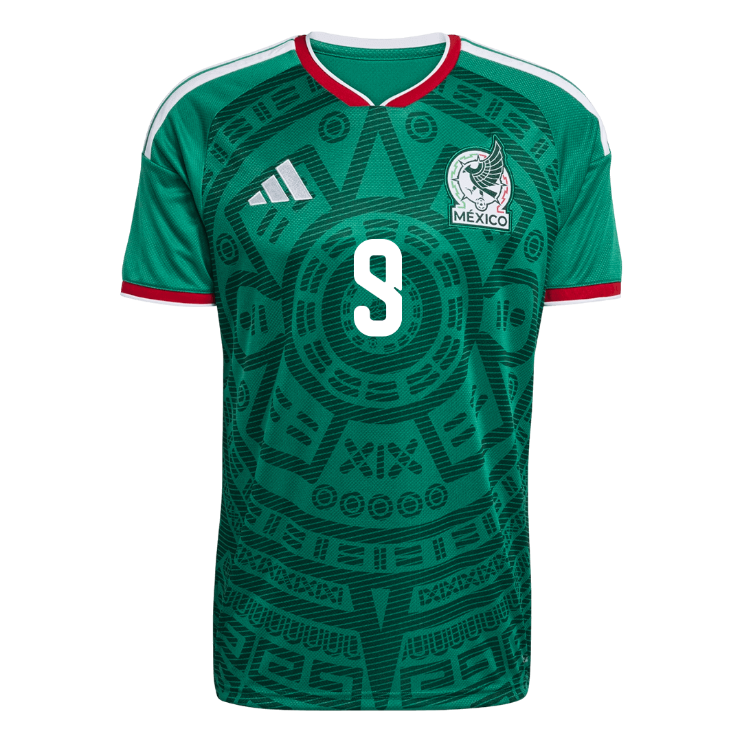 Raúl #9 Mexique Domicile Maillot - Coupe du Monde 2026 Vert