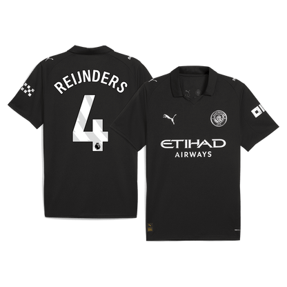 REIJNDERS #4 Manchester City Extérieur Maillot 2025/26 Noir