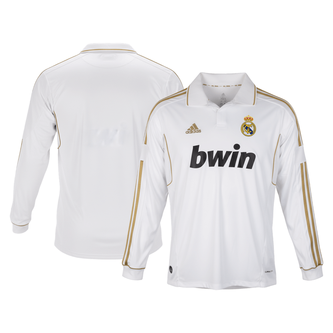 Retro Real Madrid Domicile Maillot Manches Longues 2011/12 Blanc