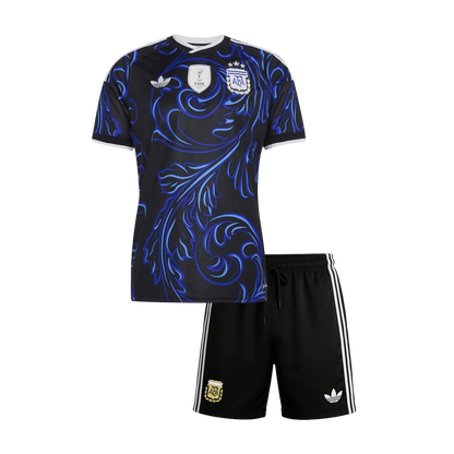 Argentine Extérieur Maillot Kit - Coupe du Monde 2026 Junior Noir