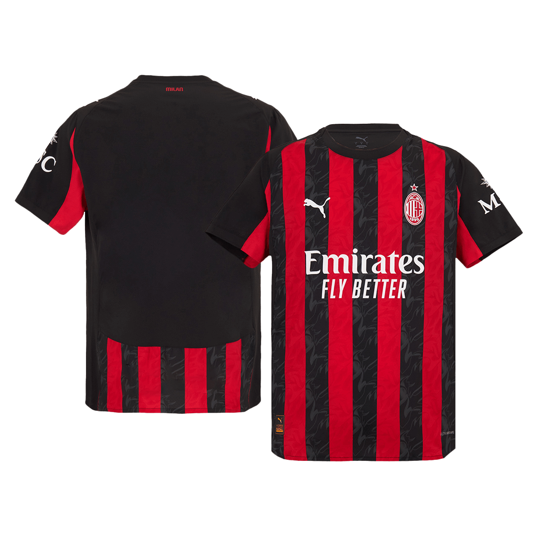 AC Milan Domicile Maillot 2025/26 Red&Black Authentique