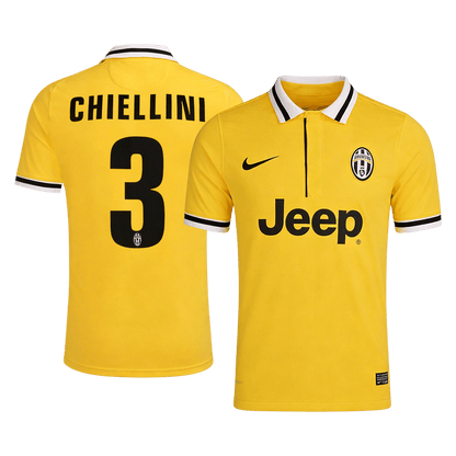 Retro CHIELLINI #3 Juventus Extérieur Maillot 2013/14 Jaune