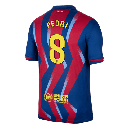 PEDRI #8 Barcelone Fourth Maillot 2025/26 Rouge&Bleu