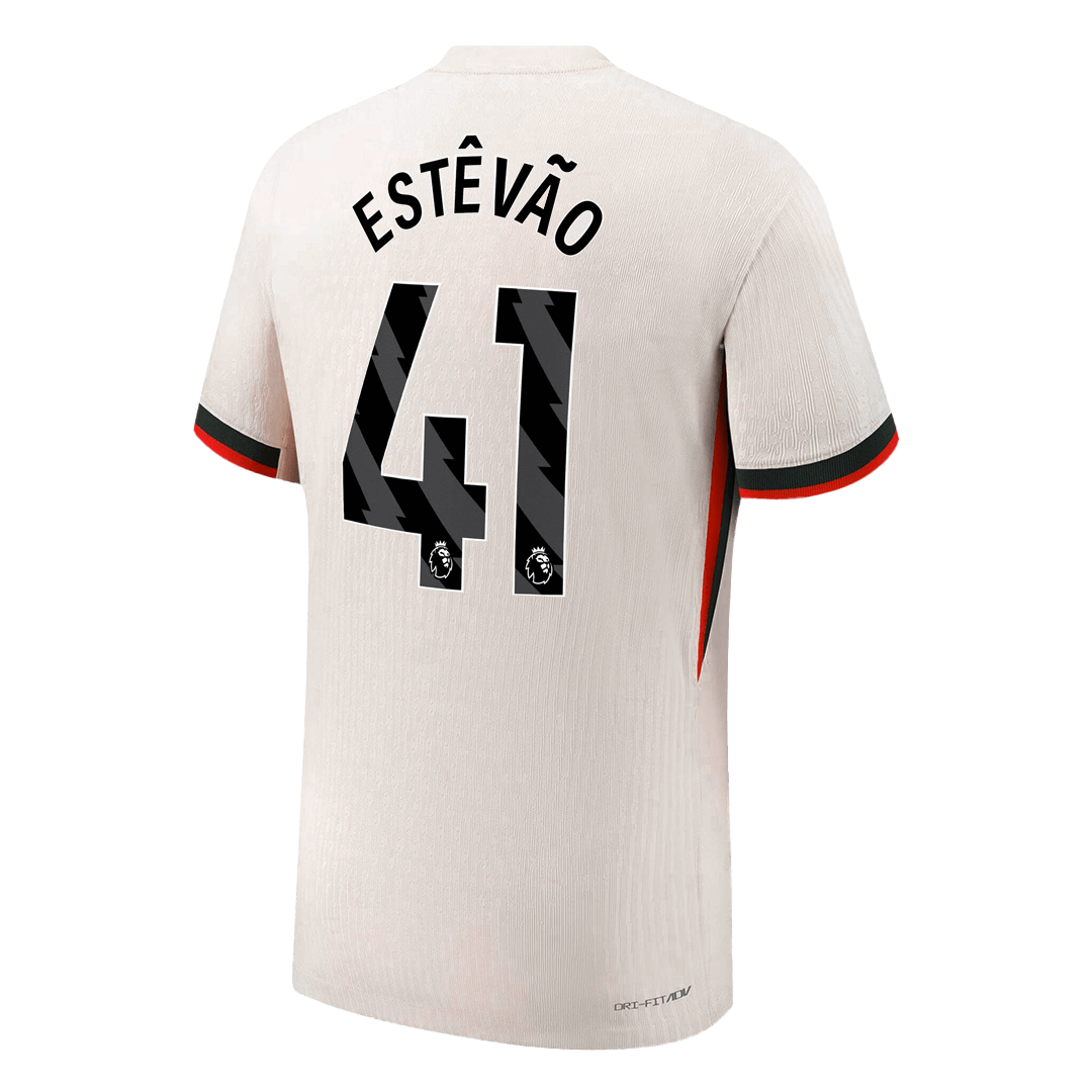 ESTÊVÃO #41 Chelsea Extérieur Maillot 2025/26 Blanc Authentique