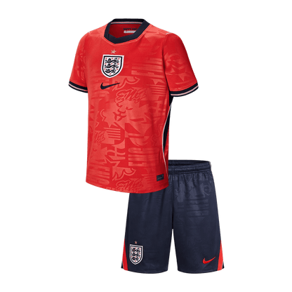 Angleterre Extérieur Maillot Kit - Coupe du Monde 2026 Junior Rouge