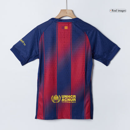 LAMINE YAMAL #10 Barcelona Thuisshirt 2025/26 Rood en Blauw Authentiek