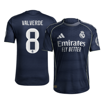 VALVERDE #8 Real Madrid Extérieur Maillot 2025/26 Authentique