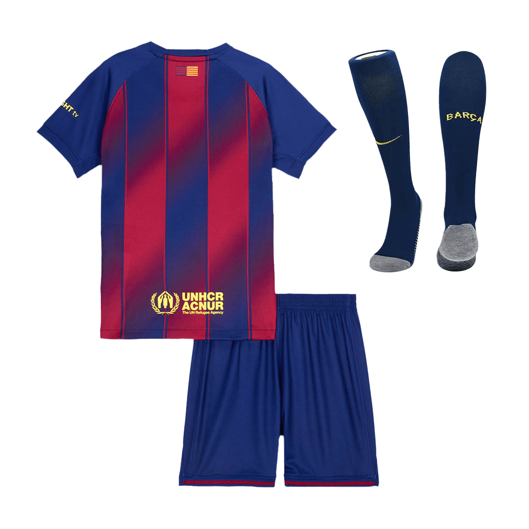 Barcelona Thuisshirt Kit 2025/26 Kind Rood en Blauw