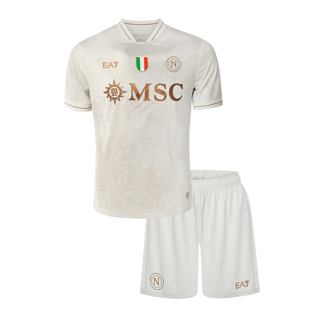 Naples Extérieur Maillot Kit 2025/26 Enfant Blanc