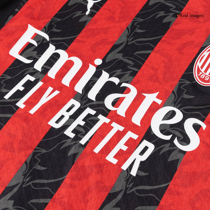 AC Milan Thuis Shirt 2025/26 Rood&Zwart Authentiek Grote Maten