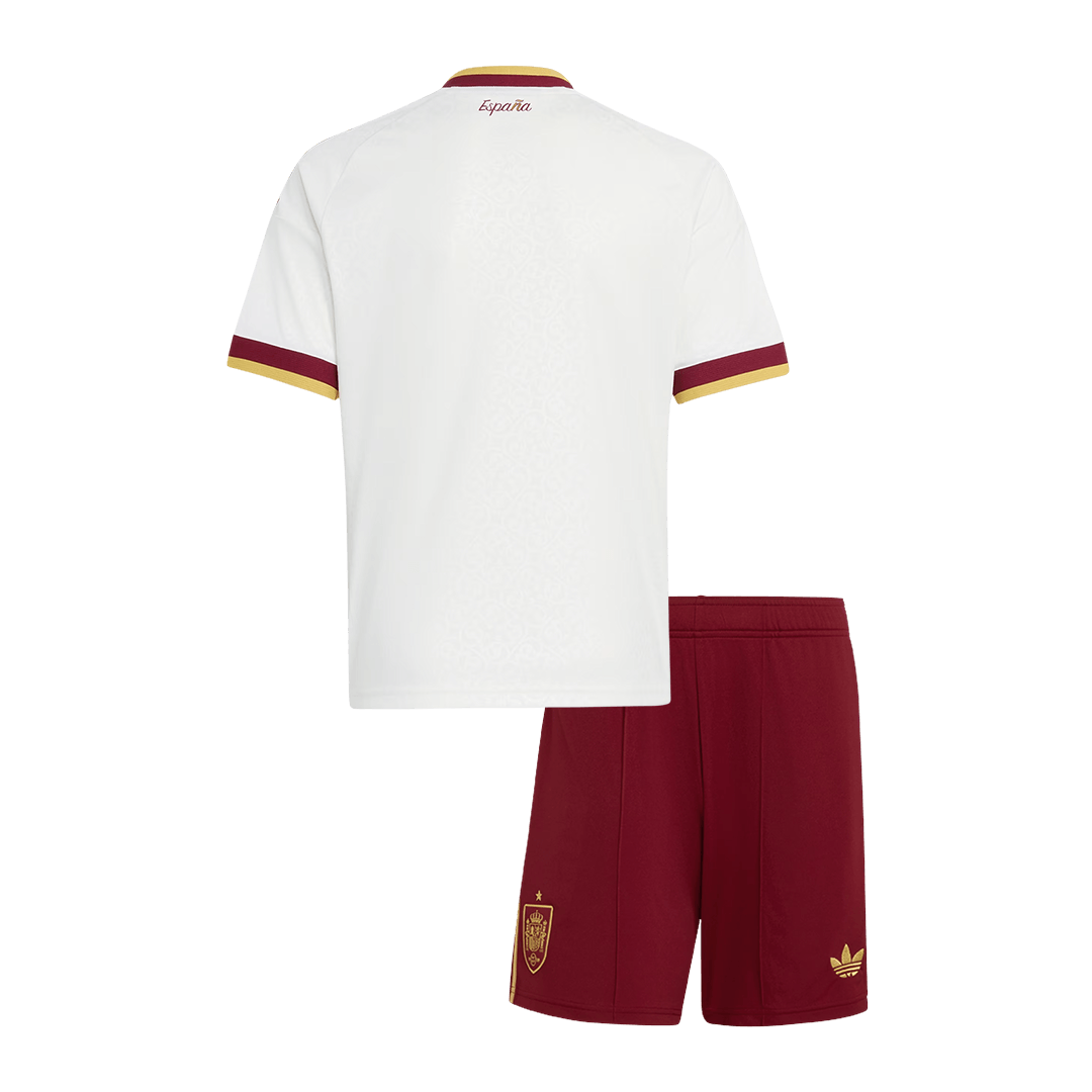 Espagne Extérieur Maillot Kit 2026 Junior Blanc