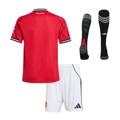 Manchester United Thuisshirt Kit 2025/26 Junior Rood