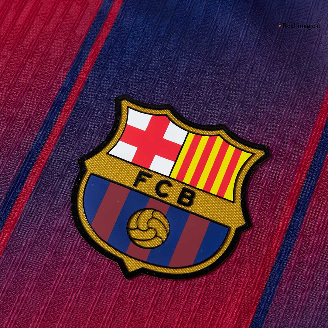 LAMINE YAMAL #10 Barcelona Thuisshirt 2025/26 Rood en Blauw Authentiek