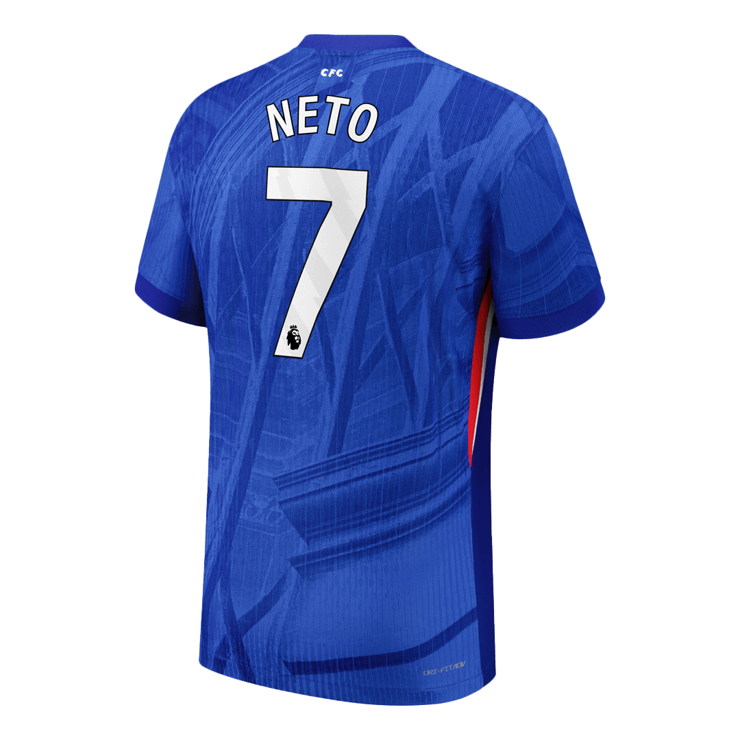 NETO #7 Chelsea Thuisshirt 2025/26 Blauw Authentiek
