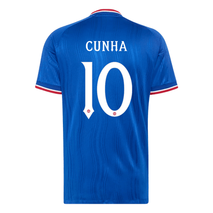 CUNHA #10 Manchester United Extérieur Maillot 2026/27 Bleu Joueur - UCL