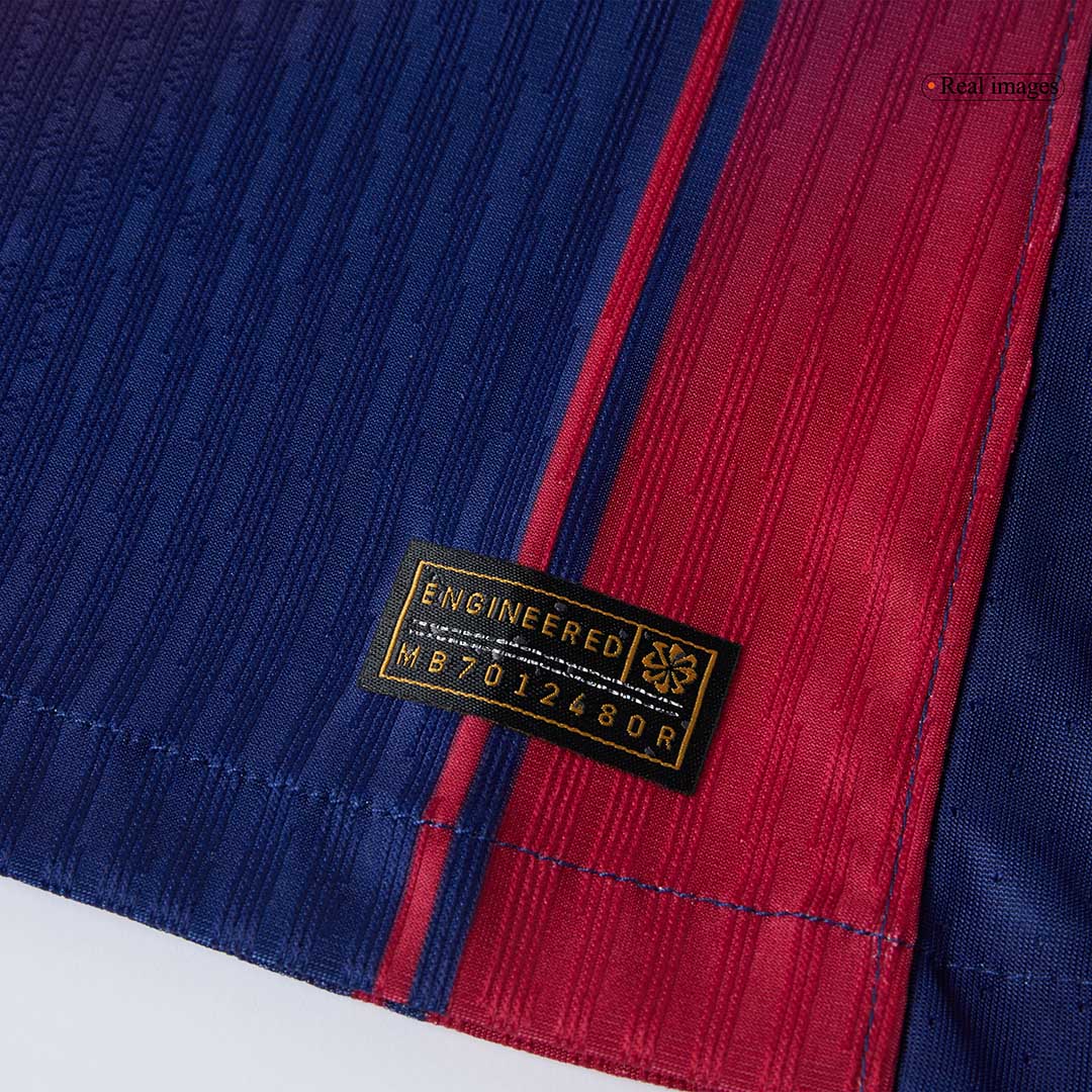 LAMINE YAMAL #10 Barcelona Thuisshirt 2025/26 Rood en Blauw Authentiek