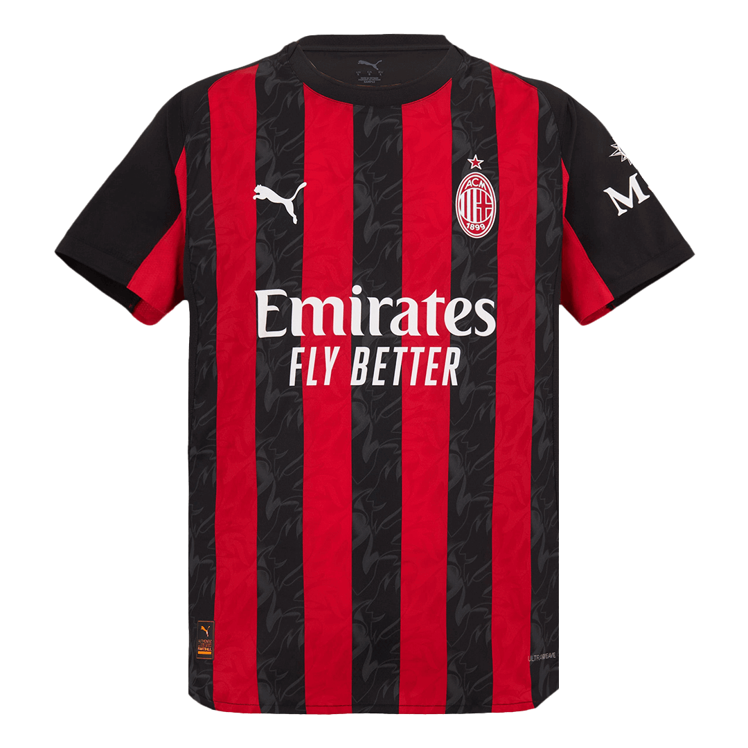 AC Milan Domicile Maillot 2025/26 Red&Black Authentique