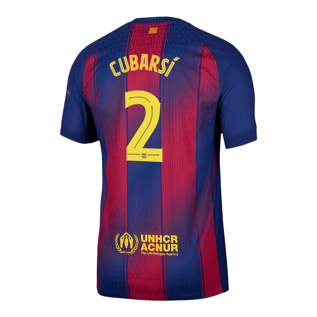 CUBARSÍ #2 Barcelone Domicile Maillot 2025/26 Authentique - UCL