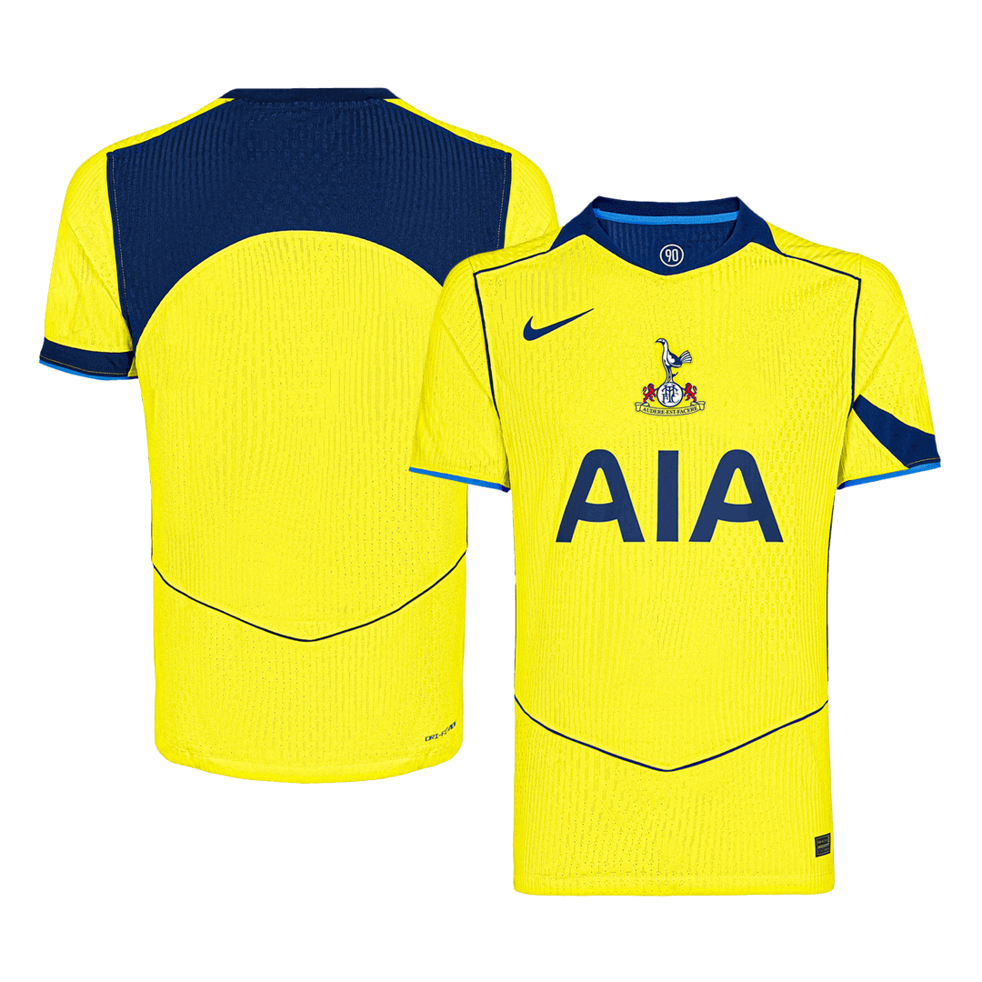 Tottenham Hotspur Third Maillot 2025/26 Jaune Joueur