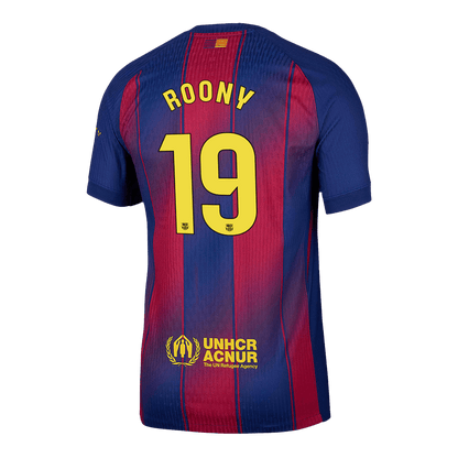 ROONY #19 Barcelone Domicile Maillot 2025/26 Rouge et Bleu Joueur