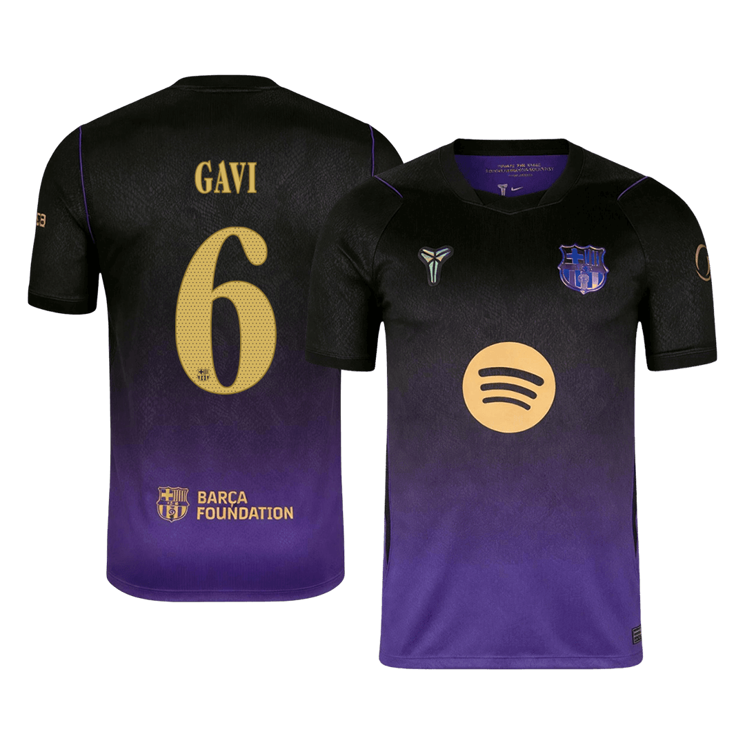 GAVI #6 Barcelone Extérieur Maillot 2026/27 Black/Purple - UCL