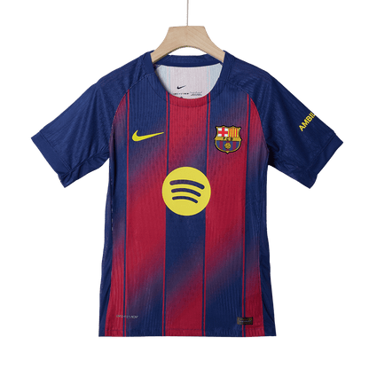 LAMINE YAMAL #10 Barcelona Thuisshirt 2025/26 Rood en Blauw Authentiek
