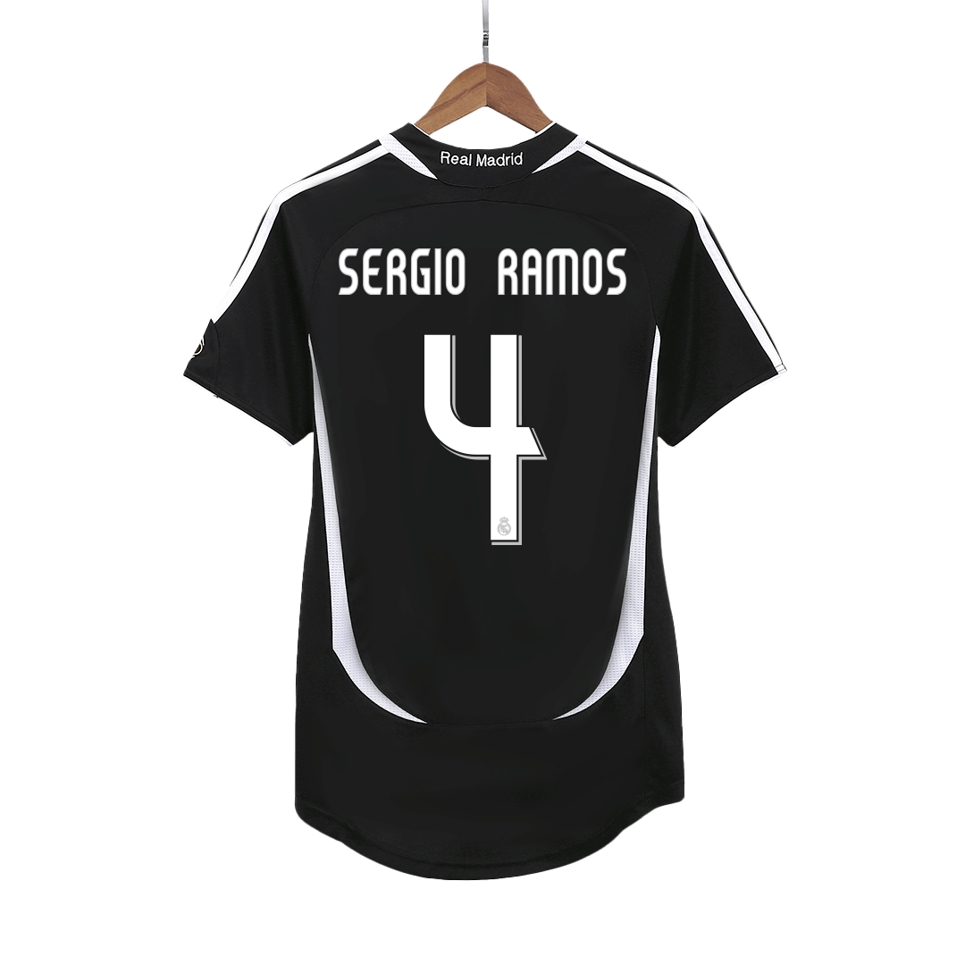 SERGIO RAMOS #4 Retro Real Madrid Extérieur Maillot 2006/07
