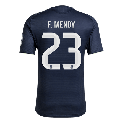 F.MENDY #23 Real Madrid Extérieur Maillot 2025/26 Bleu marine Authentique