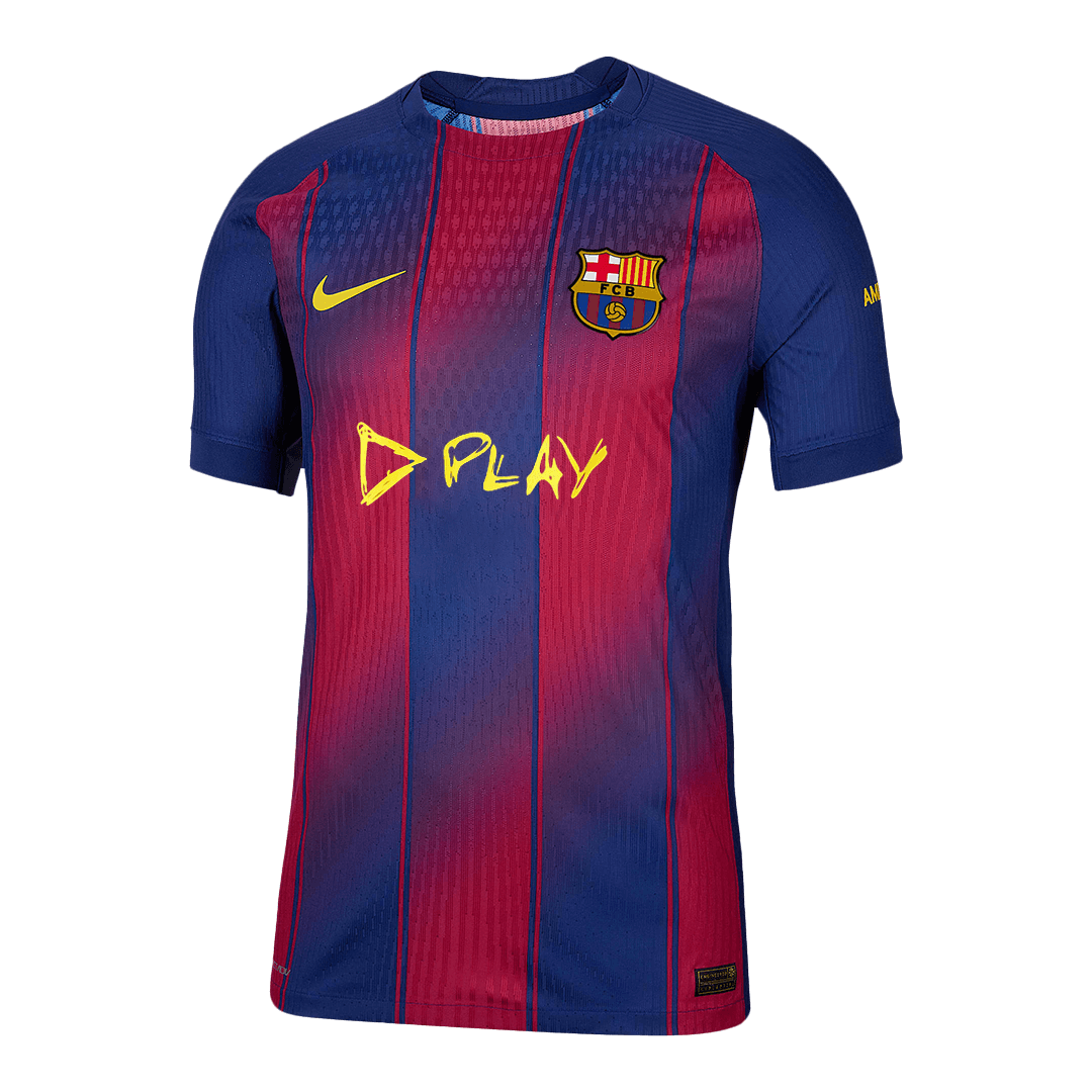 Barcelona Thuisshirt 2025/26 Rood en Blauw Speler
