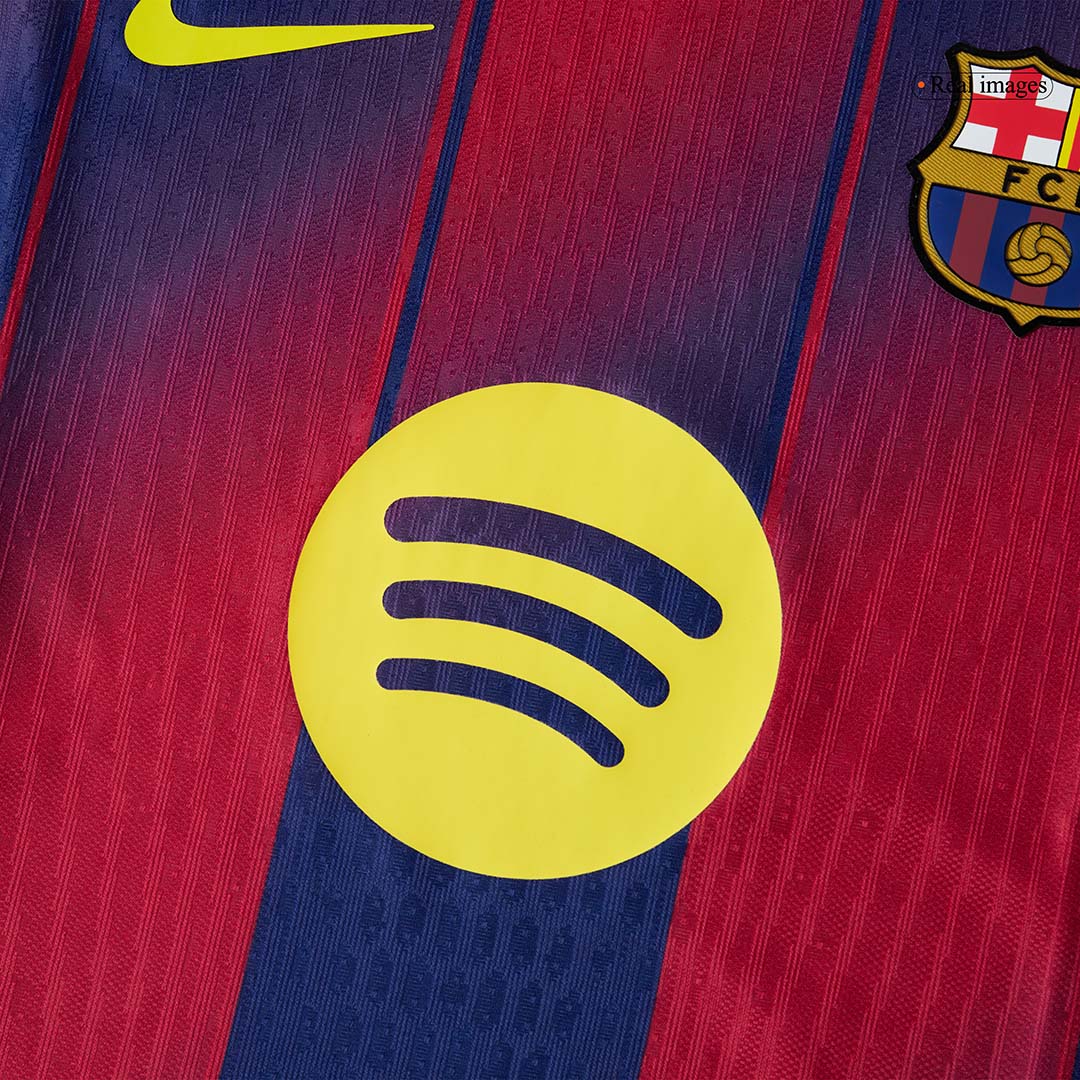 LAMINE YAMAL #10 Barcelona Thuisshirt 2025/26 Rood en Blauw Authentiek