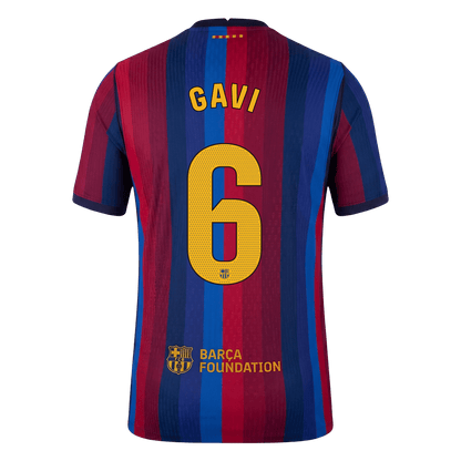 GAVI #6 Barcelone Domicile Maillot 2026/27 Rouge&Bleu Joueur