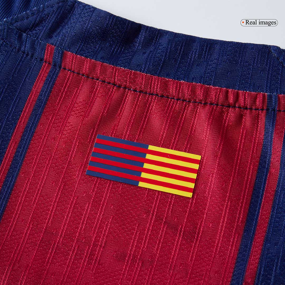 LAMINE YAMAL #10 Barcelona Thuisshirt 2025/26 Rood en Blauw Authentiek