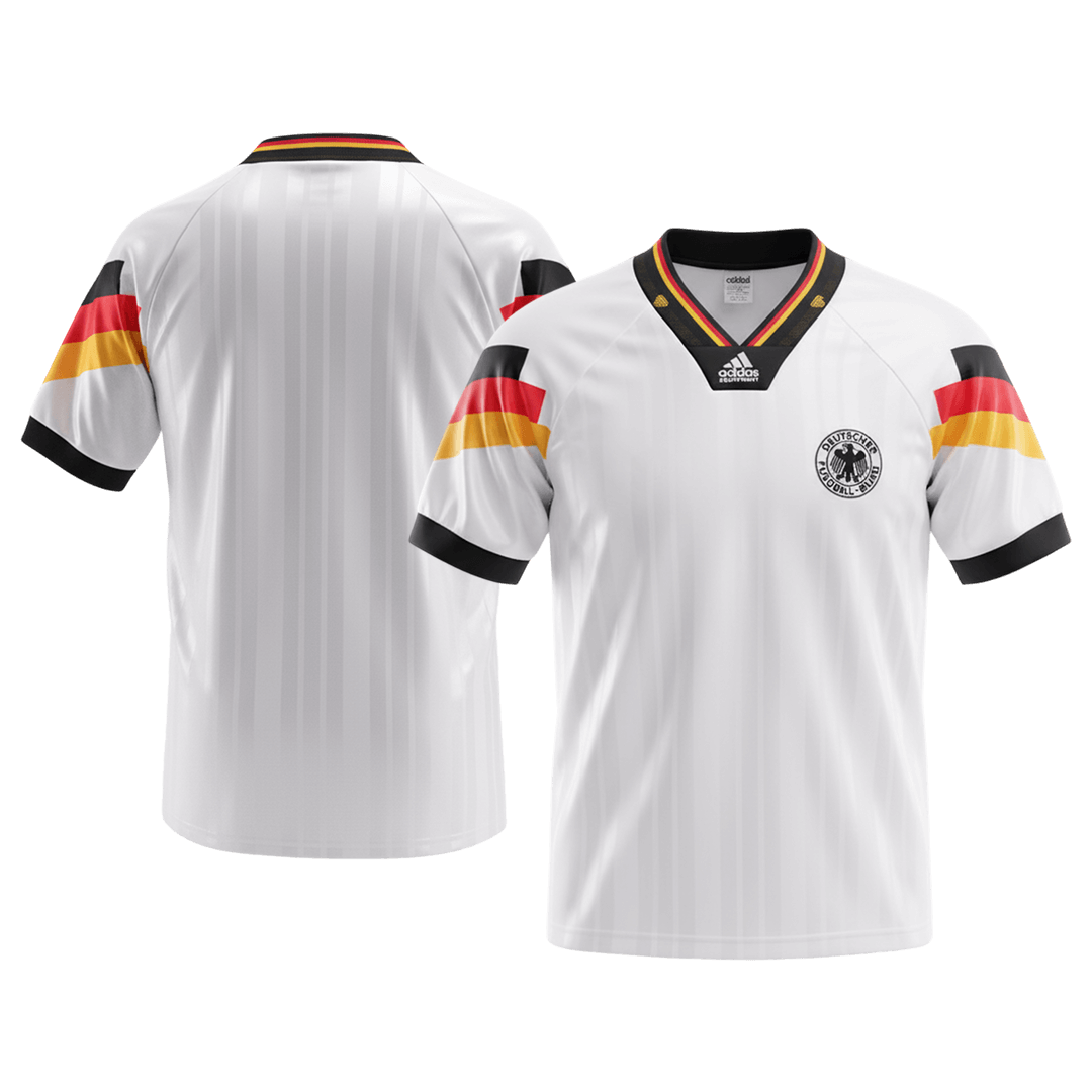 Retro Allemagne Domicile Maillot 1992 Blanc