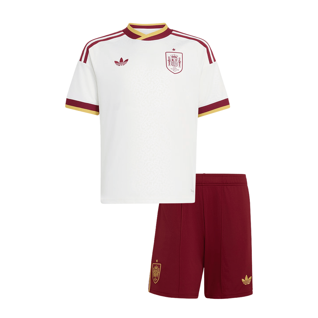 Espagne Extérieur Maillot Kit 2026 Junior Blanc