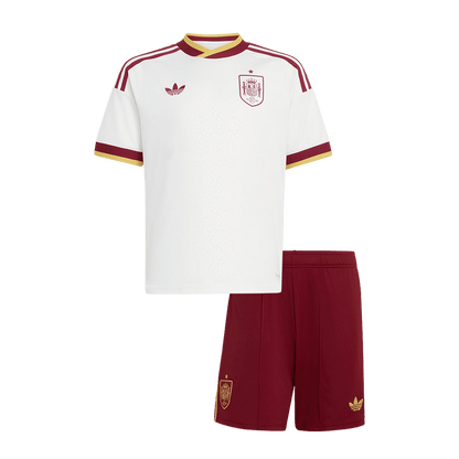 Espagne Extérieur Maillot Kit 2026 Junior Blanc