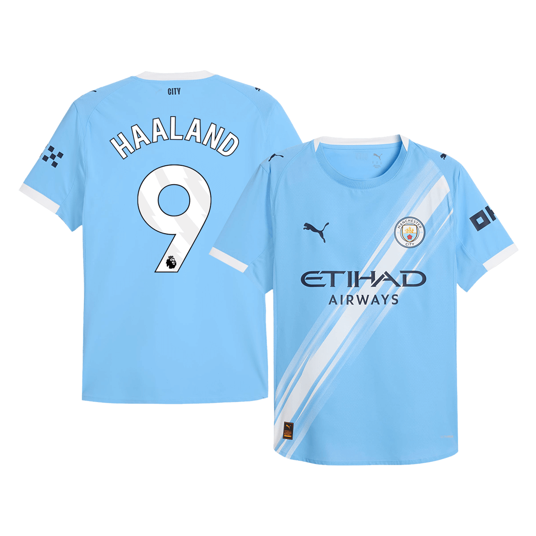 HAALAND #9 Manchester City Domicile Maillot 2025/26 Authentique