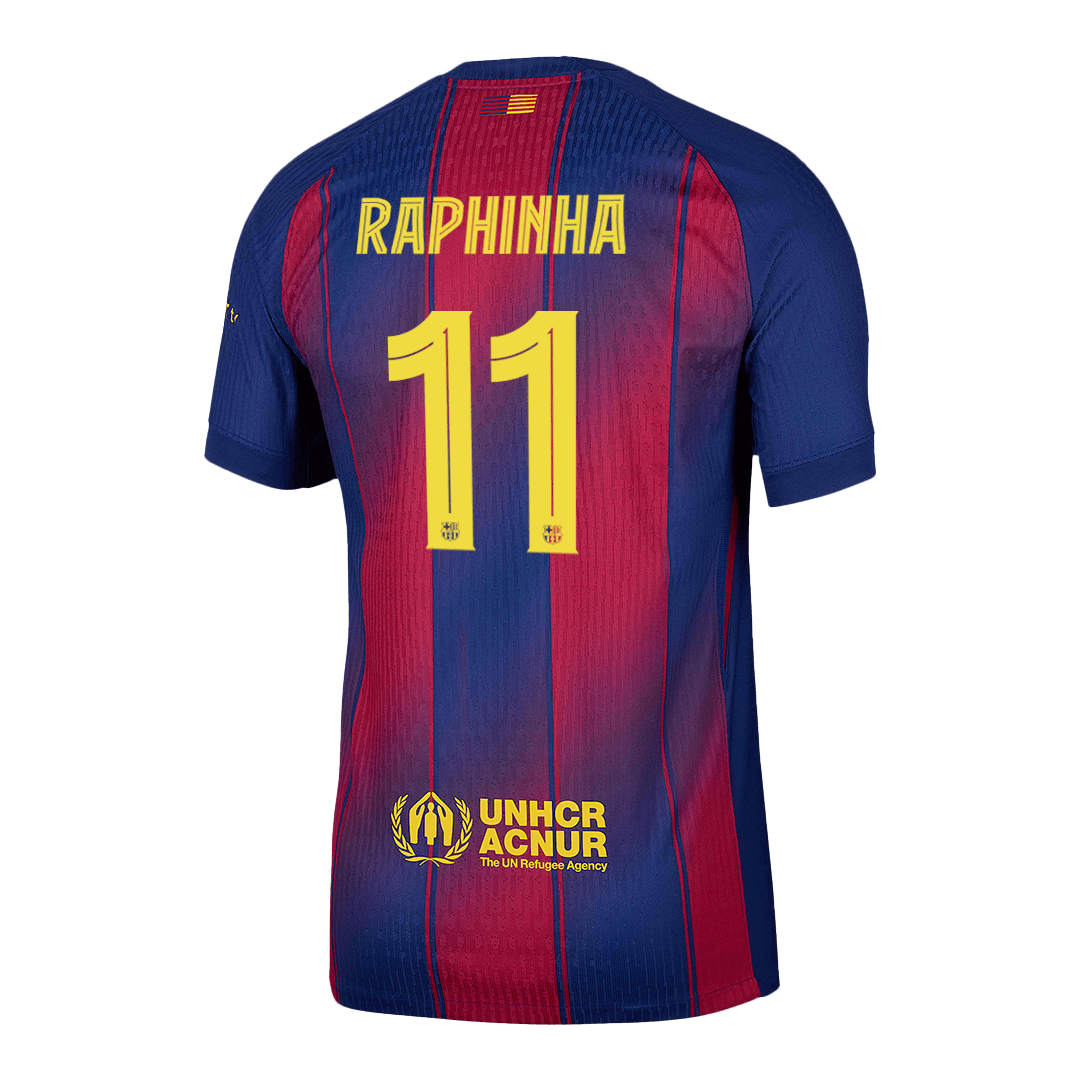 RAPHINHA #11 Barcelone Domicile Maillot 2025/26 Authentique - UCL