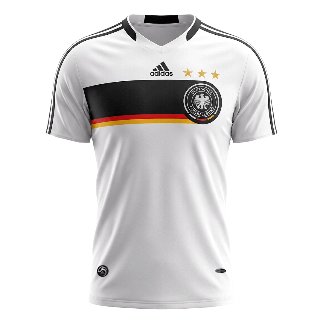 Retro Allemagne Domicile Maillot 2008 Blanc