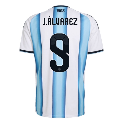 J.ÁLVAREZ #9 Argentine Domicile Maillot Coupe du Monde 2026 Blue&White