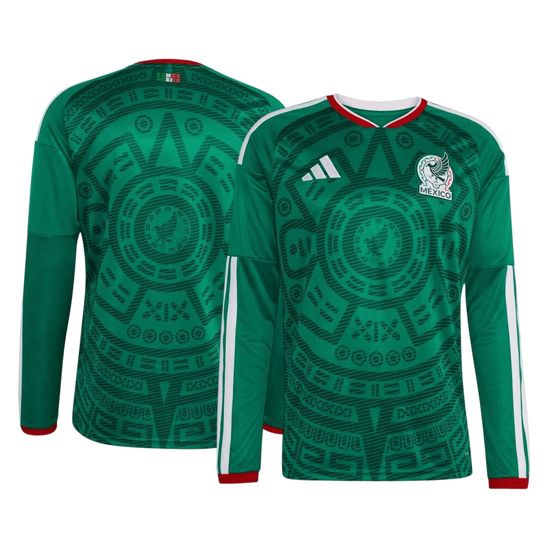 Mexique Domicile Maillot Manches Longues - Coupe du Monde 2026 Vert Grande Taille