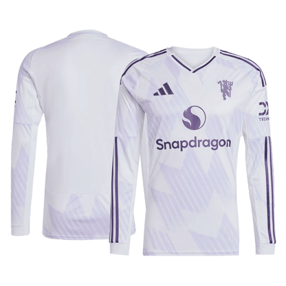 Manchester United Extérieur Maillot Manches Longues 2025/26 Grande Taille