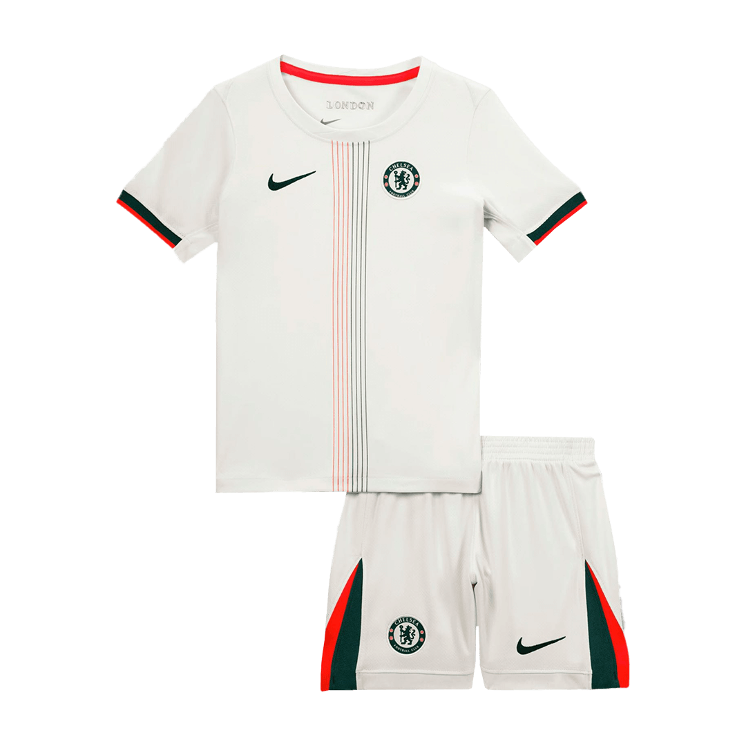 Chelsea Extérieur Maillot Kit 2025/26 Junior Blanc