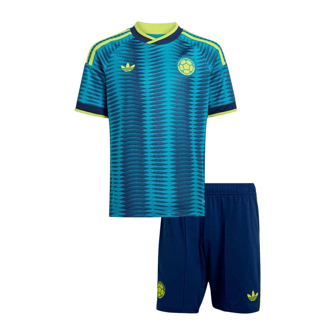 Colombie Extérieur Maillot Kit - Coupe du Monde 2026 Junior Bleu
