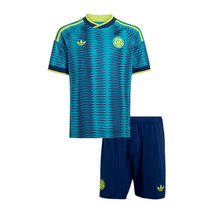 Colombie Extérieur Maillot Kit - Coupe du Monde 2026 Junior Bleu