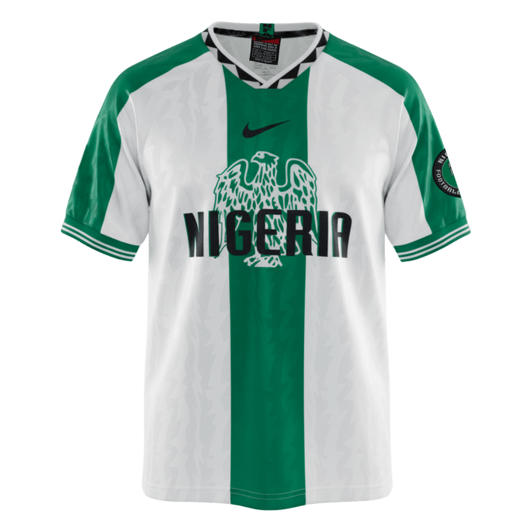 Retro Nigeria Uitshirt 1996 Groen & Wit