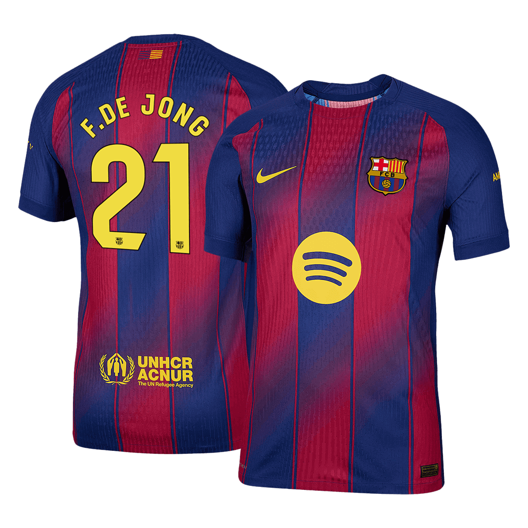 F.DE JONG #21 Barcelone Domicile Maillot 2025/26 Authentique