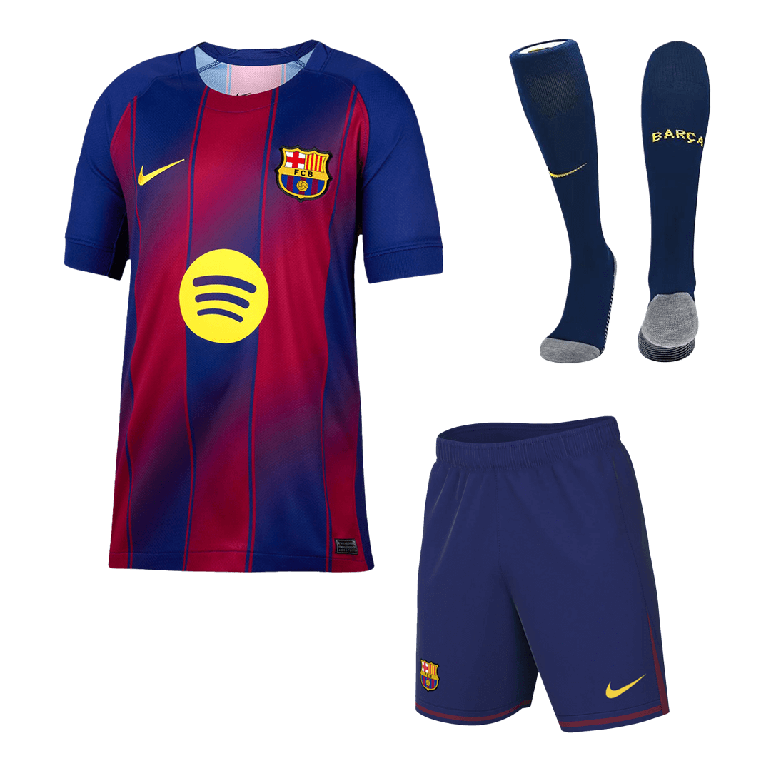 Barcelone Domicile Maillot Kit 2025/26 Rouge et Bleu